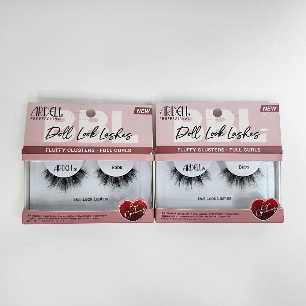 Ardell Lashes 2 Pack Professional Babs Doll Look Fluffy Clusters Full Curls